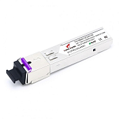 SFP 1,25 GE модуль 120 км, SM, 1 волокно, комплект TX/RX 1490/1550 SC, DDM